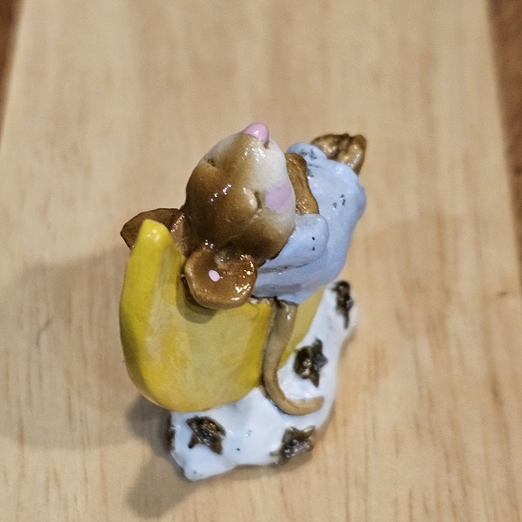 Wee Forest Folk M-210 Heavenly Slumber Retired Signed AP, No WFF Box 1995 Blue - Picture 10 of 13